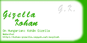 gizella kohan business card